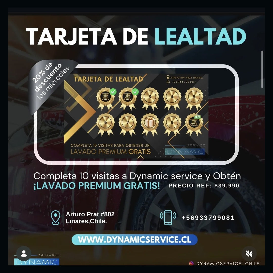 Tarjeta de lealtad Dynamic Service